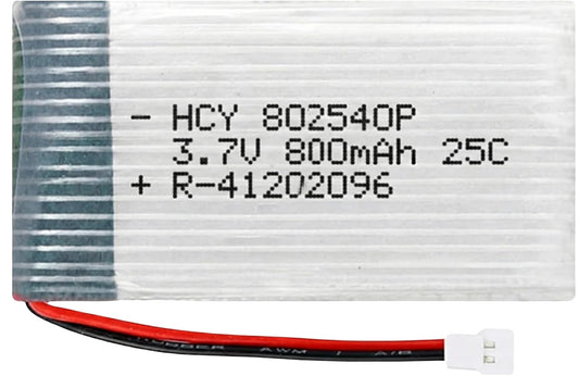 Mechintel 3.7V 25C Li-Po Rechargeable Battery | 800mAh | Spare Part for RC Quadcopter Drone, Helicopter, Airplane, Boat, Car, Toys, DIY Projects | 802540P (800mah)